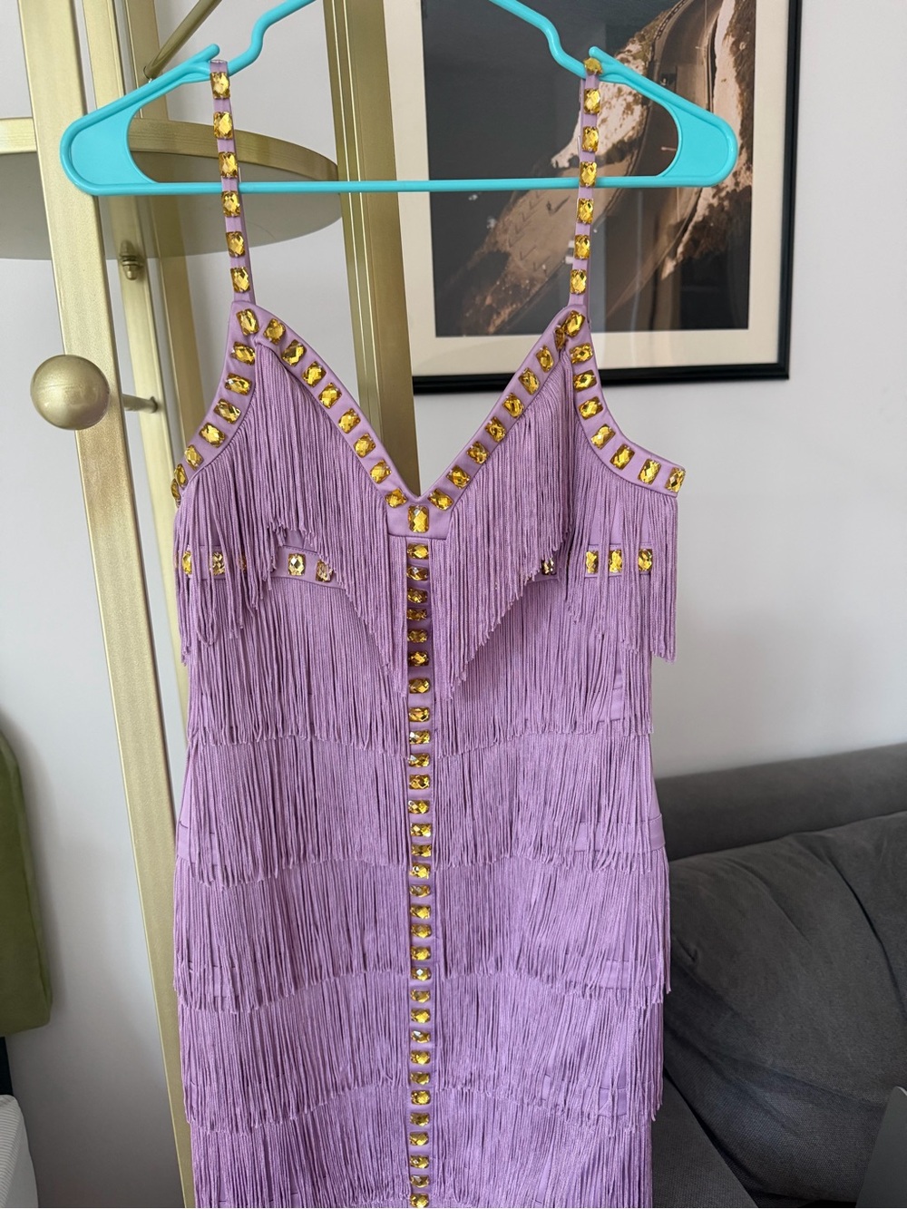 Vintage Mandalay Purple Fringe Dress | With Tags